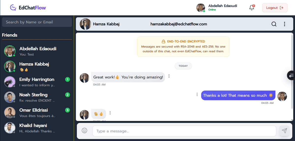 Secure Real-time Chat System